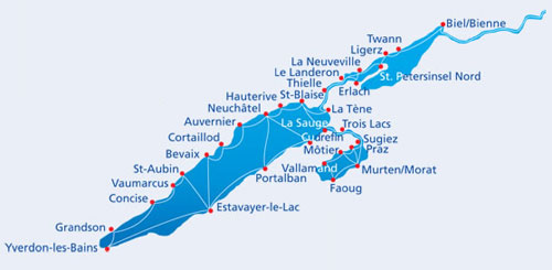 Map of Lac de Neuchatel