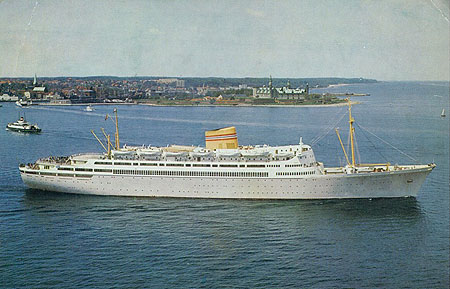 Bergensfjord Cruise Liner At Sea 1956 Printed Mug 