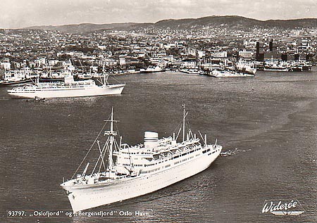 BERGENSFJORD - Norwegian America Line - Simplon Postcards - www.simplonpc.co.uk