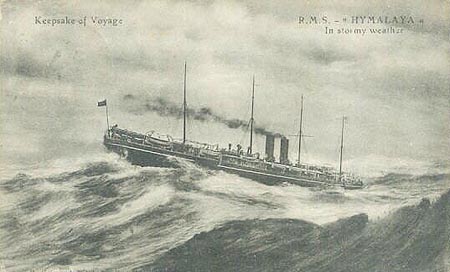 French postcard of Himalaya (2) in stormy weather..