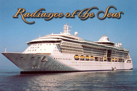 This is RCCL official postcard serial RA-10 of Radiance of the Seas.
