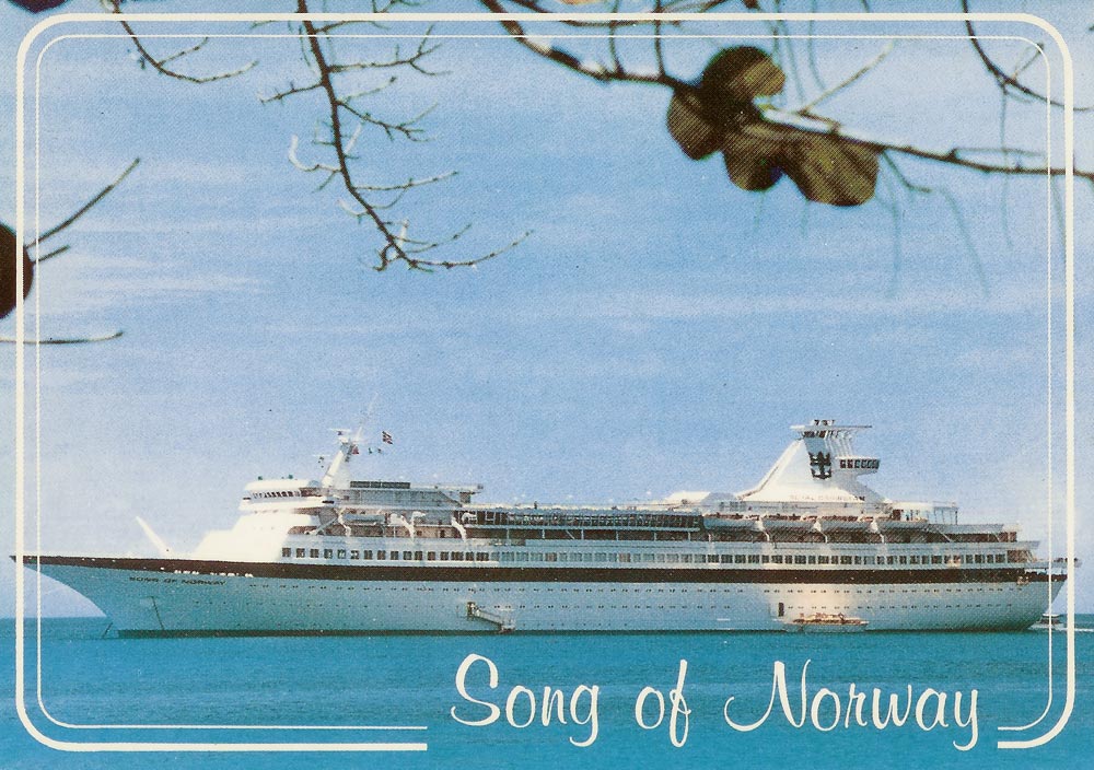 Cruise Ship Postcard Royal Caribbean Cruise Line Fleet Late 1980’s 