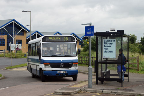 Rail Replacement bus Tilbury Riverside - Photo:  Ian Boyle, 4th January 2007 - www.simplonpc.co.uk