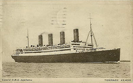 Aquitania of Cunard Line - www.simplonpc.co.uk