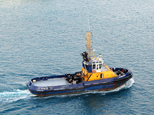 Azura Cruise - Tugs at Barbados - Photo: © Ian Boyle, 22nd March 2014 - www.simplonpc.co.uk