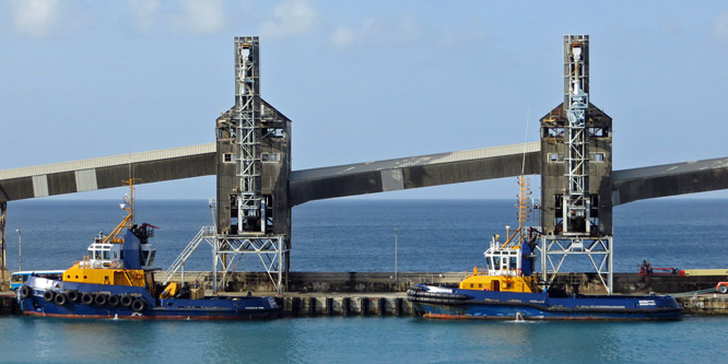 Azura Cruise - Tugs at Barbados - Photo: © Ian Boyle, 22nd March 2014 - www.simplonpc.co.uk