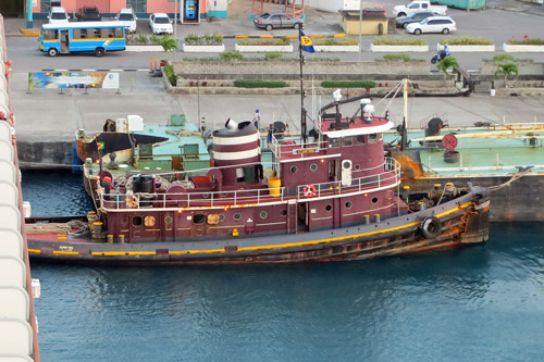 Azura Cruise - Tugs at Barbados - Photo: © Ian Boyle, 22nd March 2014 - www.simplonpc.co.uk