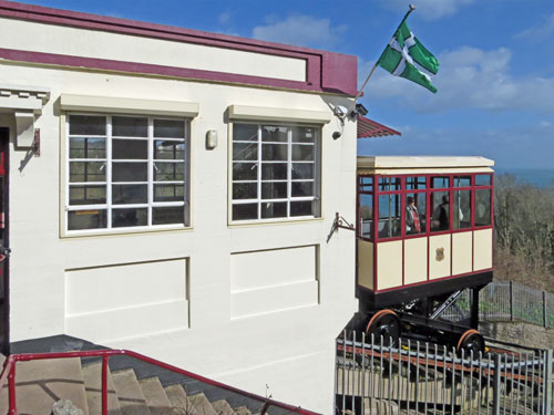 Babbacombe Cliff Railway - Upper Station - Photo: ©Ian Boyle 1st March 2015