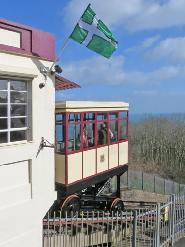 Babbacombe Cliff Railway - Upper Station - Photo: ©Ian Boyle 1st March 2015