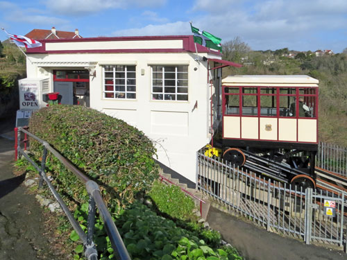 Babbacombe Cliff Railway - Upper Station - Photo: ©Ian Boyle 1st March 2015