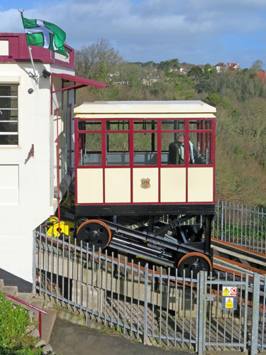 Babbacombe Cliff Railway - Upper Station - Photo: ©Ian Boyle 1st March 2015