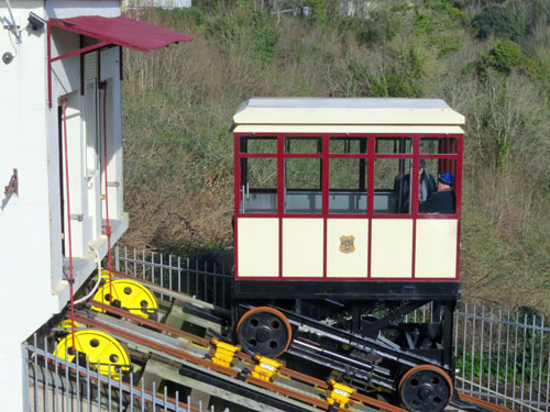 Babbacombe Cliff Railway - Upper Station - Photo: ©Ian Boyle 1st March 2015