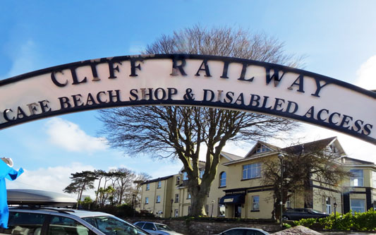 Babbacombe Cliff Railway - Upper Station - Photo: ©Ian Boyle 1st March 2015