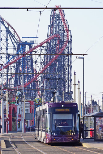 BLACKPOOL FLEXITY 2 TRAMS - Photo: ©2015 Ian Boyle - www.simplompc.co.uk - Simplon Postcards