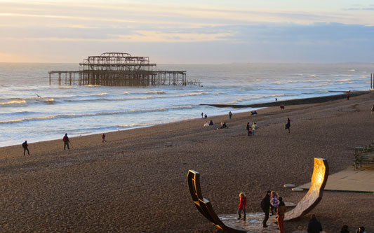 Brighton West Pier Remains in 2012 - Photo:  Ian Boyle, 27th December 2012 - www.simplonpc.co.uk