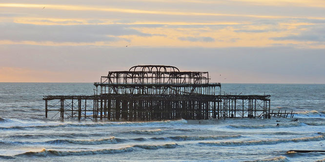 Brighton West Pier Remains in 2012 - Photo:  Ian Boyle, 27th December 2012 - www.simplonpc.co.uk