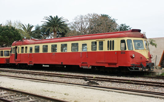 Renault ABH 8 "La Micheline" autorail 204 at Calvi - Photo:  Ian Boyle, 11th April 2004 - www.simplonpc.co.uk