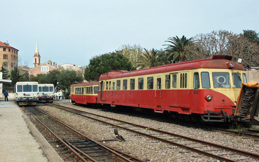 Renault ABH 8 "La Micheline" autorail 204 at Calvi - Photo:  Ian Boyle, 11th April 2004 - www.simplonpc.co.uk