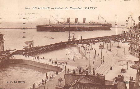 Paris - French Line - CGT (1921-1939) Ocean Liner Postcards