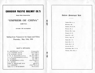 EMPRESS OF CHINA (1891) - Canadian Pacific - www.simplonpc.co.uk