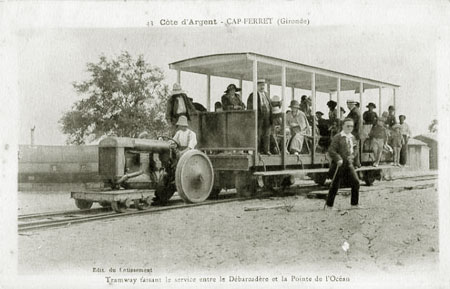 Horse tramway on Cap-Ferret - Simplon Postcards - www.simplonpc.co.uk