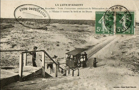 Horse tramway on Cap-Ferret - Simplon Postcards - www.simplonpc.co.uk