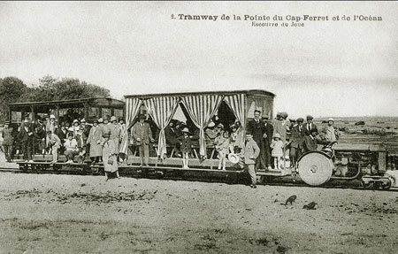 Horse tramway on Cap-Ferret - Simplon Postcards - www.simplonpc.co.uk