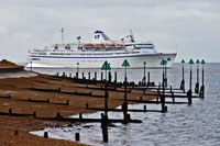 ATHENA - Classic International Cruises - Passing Felixstowe whilst arriving Harwich - Photo:  Ian Boyle,1st May 2010