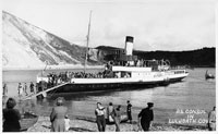 Cosens & Co paddle steamer at Lulworth Cove - www.simplonpc.co.uk