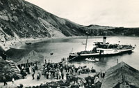 Cosens & Co paddle steamer at Lulworth Cove - www.simplonpc.co.uk