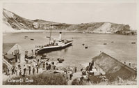 Cosens & Co paddle steamer at Lulworth Cove - www.simplonpc.co.uk