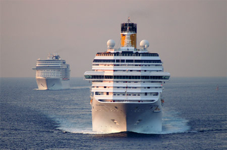 COSTA CONCORDIA at Barcelona - Photo: © Ian Boyle, 21st August 2009