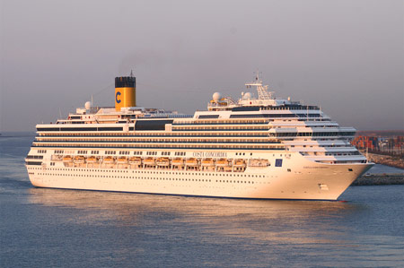 COSTA CONCORDIA at Barcelona - Photo: © Ian Boyle, 21st August 2009