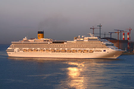 COSTA CONCORDIA at Barcelona - Photo: © Ian Boyle, 21st August 2009