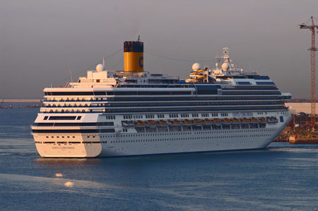 COSTA CONCORDIA at Barcelona - Photo: © Ian Boyle, 21st August 2009