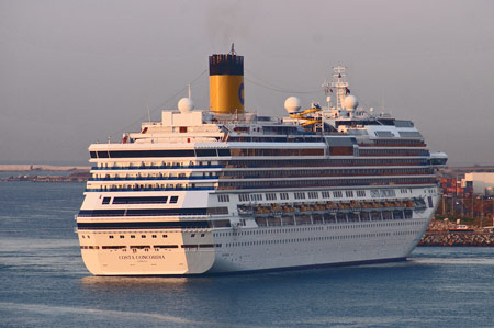 COSTA CONCORDIA at Barcelona - Photo: © Ian Boyle, 21st August 2009