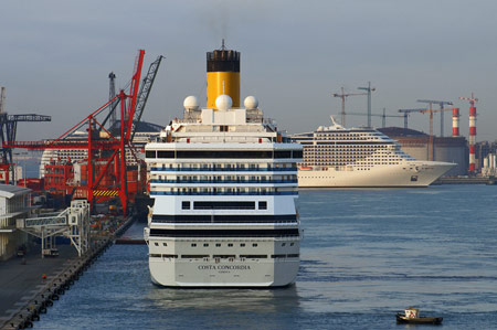 COSTA CONCORDIA at Barcelona - Photo: © Ian Boyle, 21st August 2009