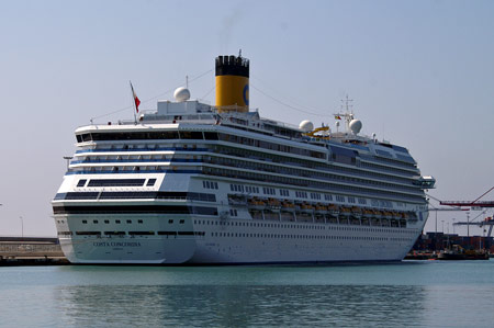 COSTA CONCORDIA at Barcelona - Photo: © Ian Boyle, 21st August 2009