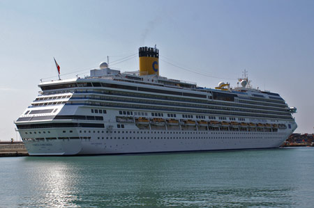 COSTA CONCORDIA at Barcelona - Photo: © Ian Boyle, 21st August 2009