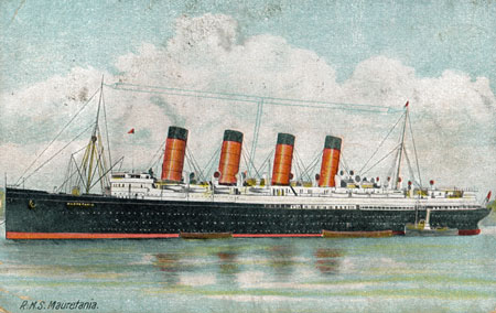 Mauretania (1) of 1907 - Cunard Line Ocean Liner Postcards