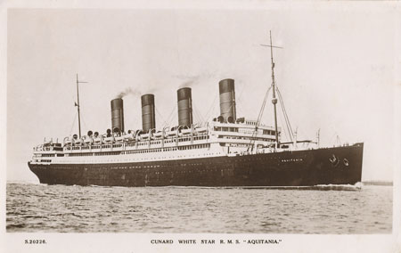 Aquitania of Cunard Line - www.simplonpc.co.uk