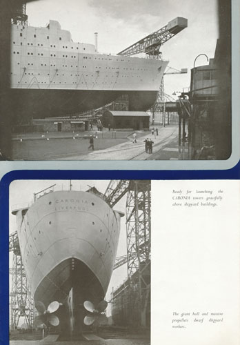 Cunard CARONIA of 1948 - launch Brochure - www.simplonpc.co.uk