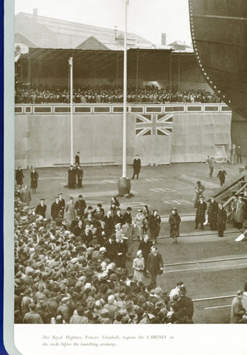 Cunard CARONIA of 1948 - launch Brochure - www.simplonpc.co.uk