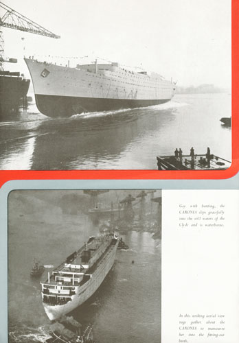 Cunard CARONIA of 1948 - launch Brochure - www.simplonpc.co.uk