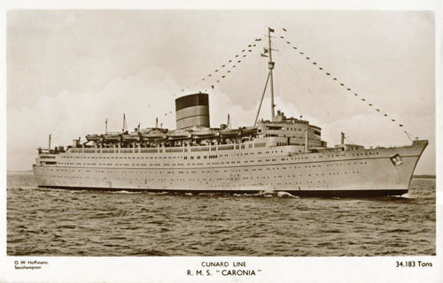 Cunard CARONIA of 1948 - www.simplonpc.co.uk