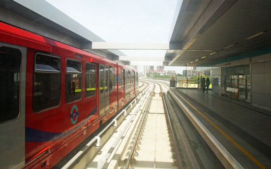 DLR - Pudding Mill Lane - Photo: © Ian Boyle, 17th June 2014 - www.simplonpc.co.uk