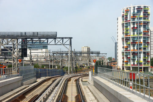 DLR - Pudding Mill Lane - Photo: © Ian Boyle, 17th June 2014 - www.simplonpc.co.uk