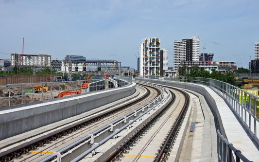 DLR - Pudding Mill Lane - Photo: © Ian Boyle, 17th June 2014 - www.simplonpc.co.uk