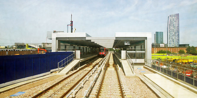 DLR - Pudding Mill Lane - Photo: © Ian Boyle, 17th June 2014 - www.simplonpc.co.uk