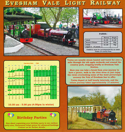 EVESHAM VALE LIGHT RAILWAY - www.simplonpc.co.uk